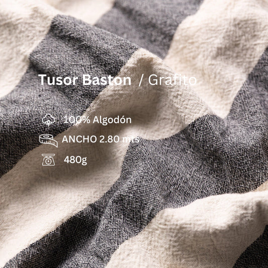 Tusor Bastón Negro 2.80 Ancho