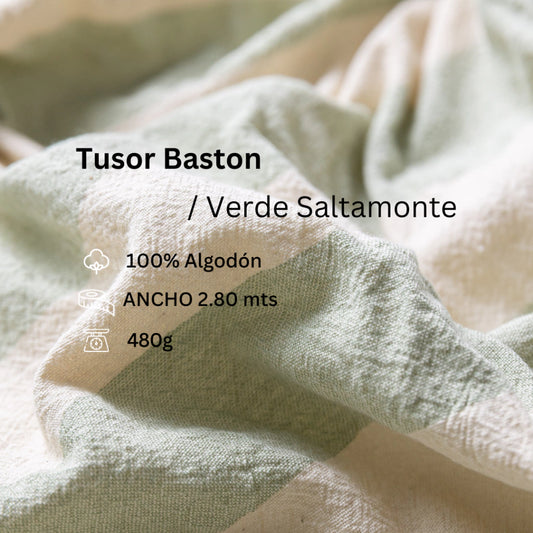 Tusor Bastón Verde 2.80 Ancho