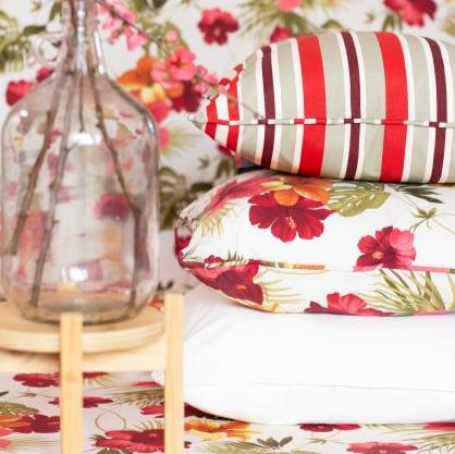 Cojín Estampado Guarapua Vermelo