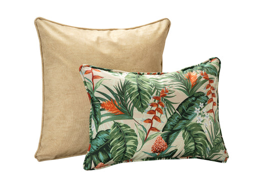 Cojín Estampado Tropical Beige