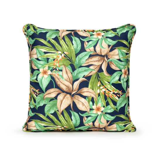 Cojín Estampado Tropical Azul