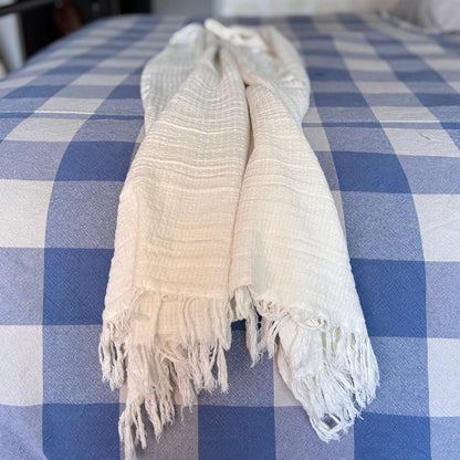 Manta Waffle 100% Algodón Color Off White