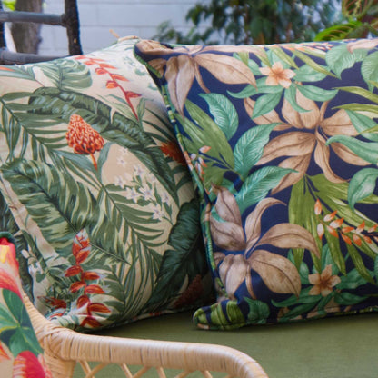 Cojín Estampado Tropical Beige