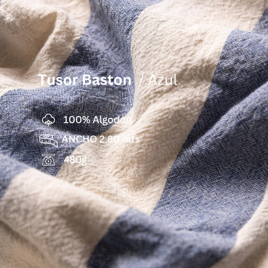 Tusor Bastón Azul 2.80 Ancho