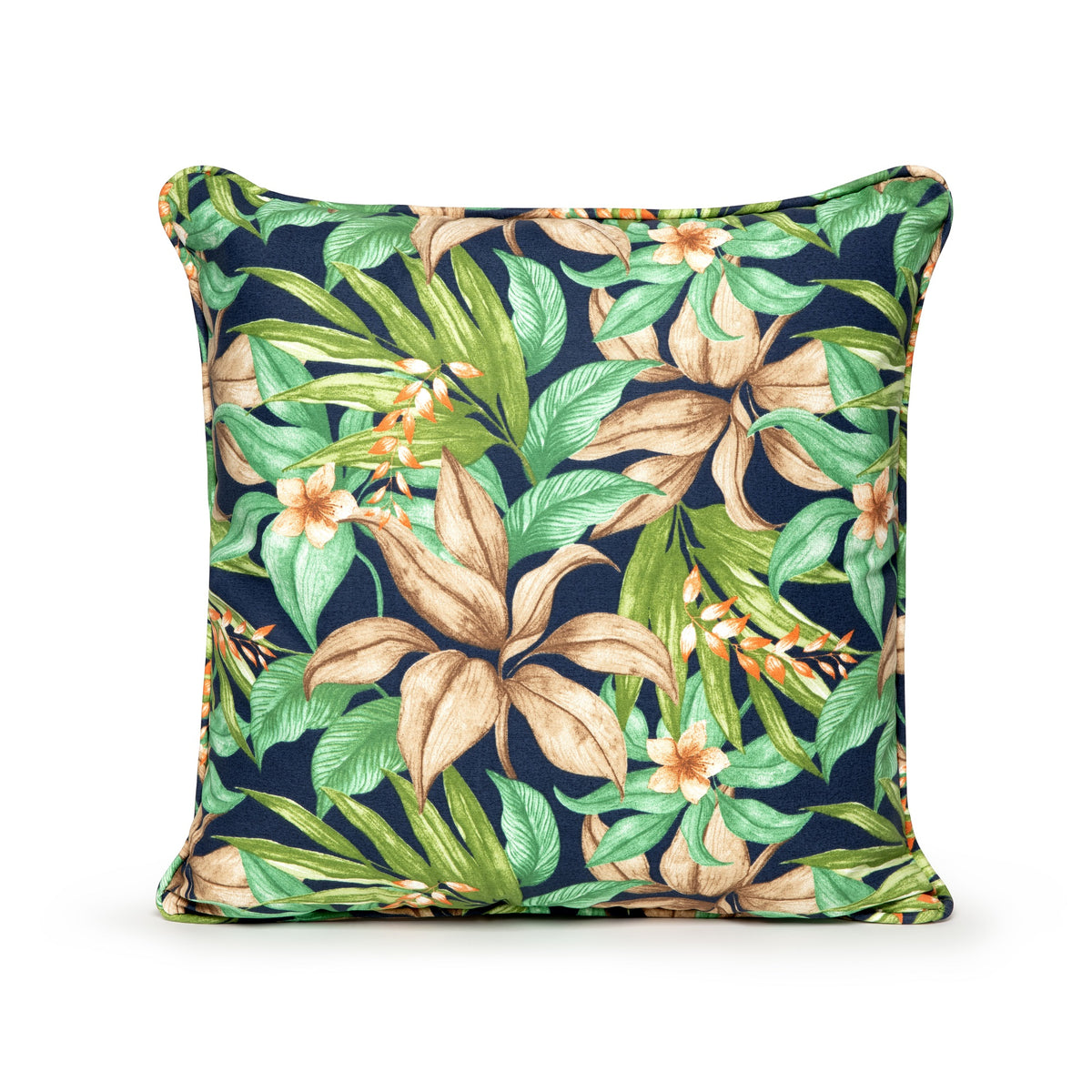 Cojín Estampado Tropical Azul